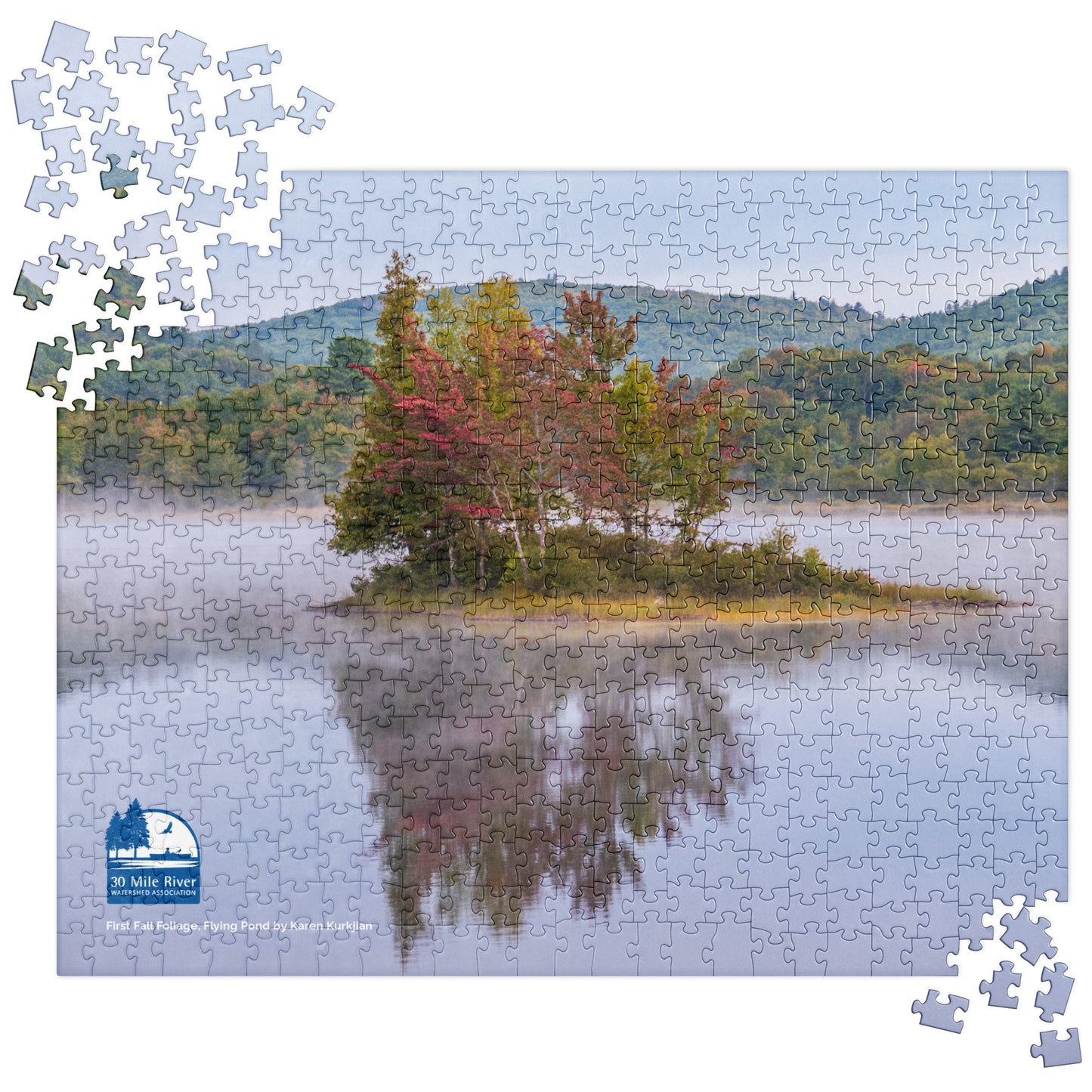 Puzzle: First Fall Foliage, Flying Pond by Karen Kurkjian