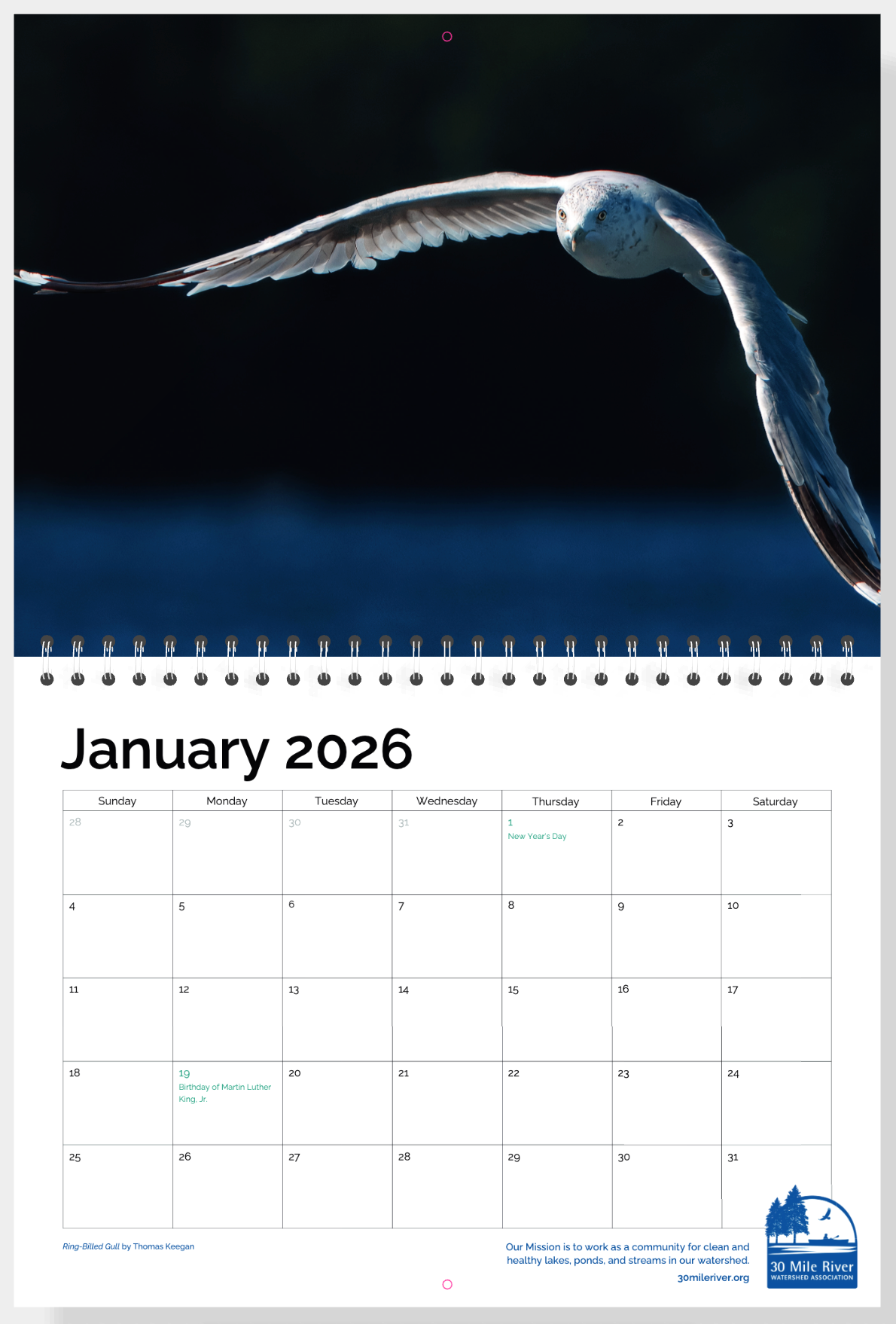 30 Mile River Watershed Calendar, 2026