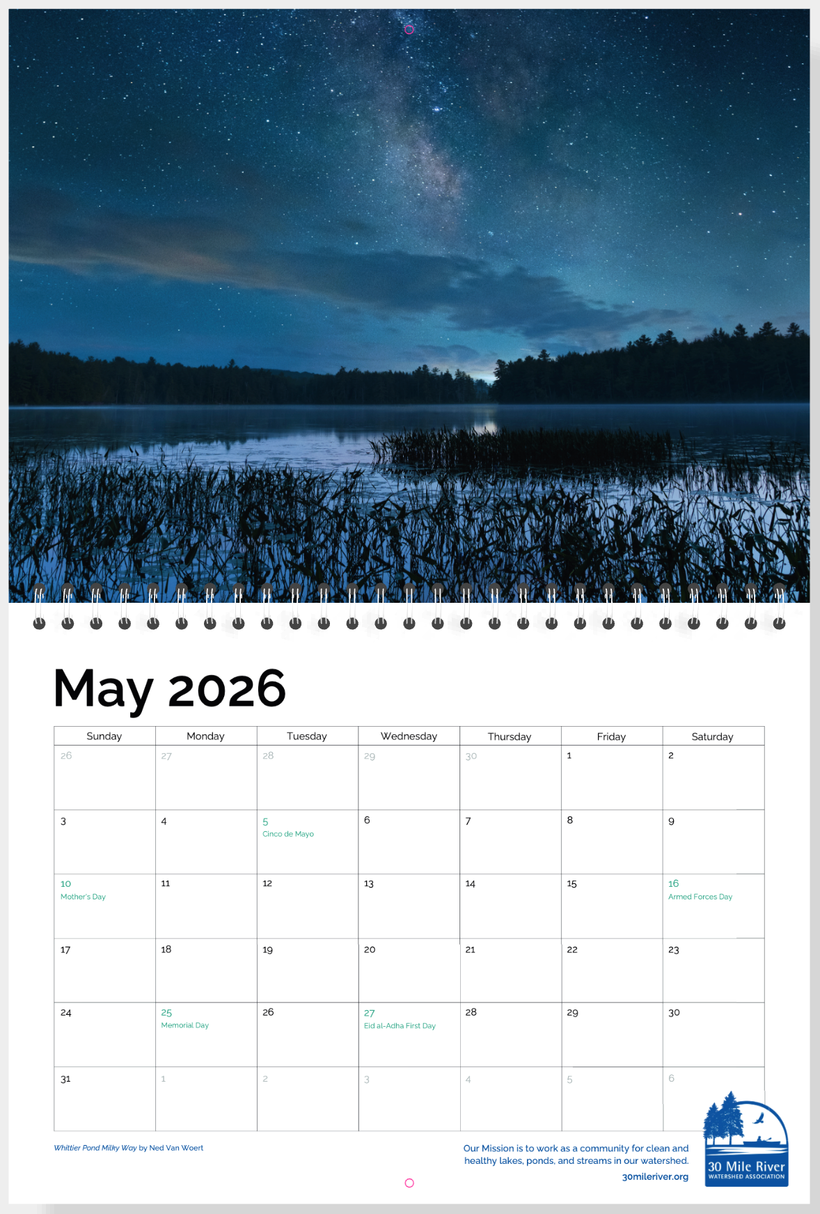 30 Mile River Watershed Calendar, 2026