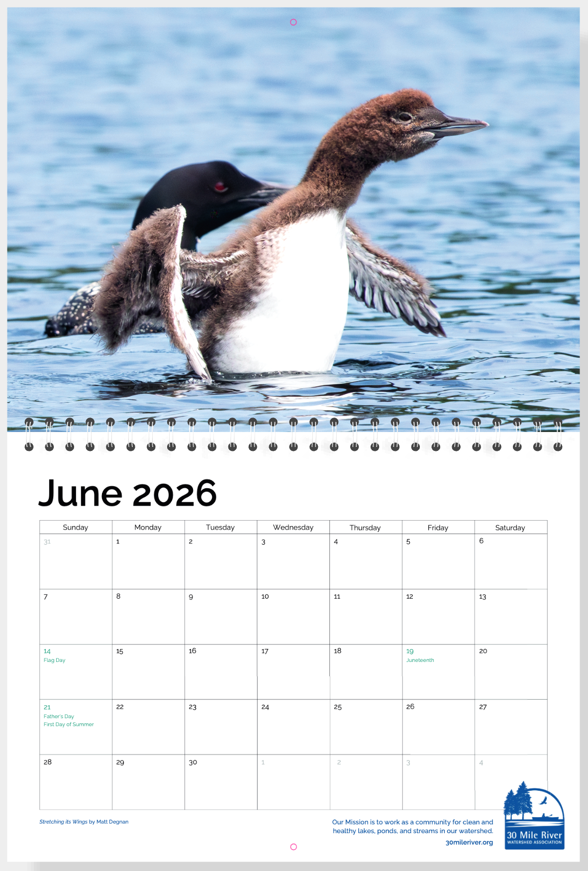 30 Mile River Watershed Calendar, 2026