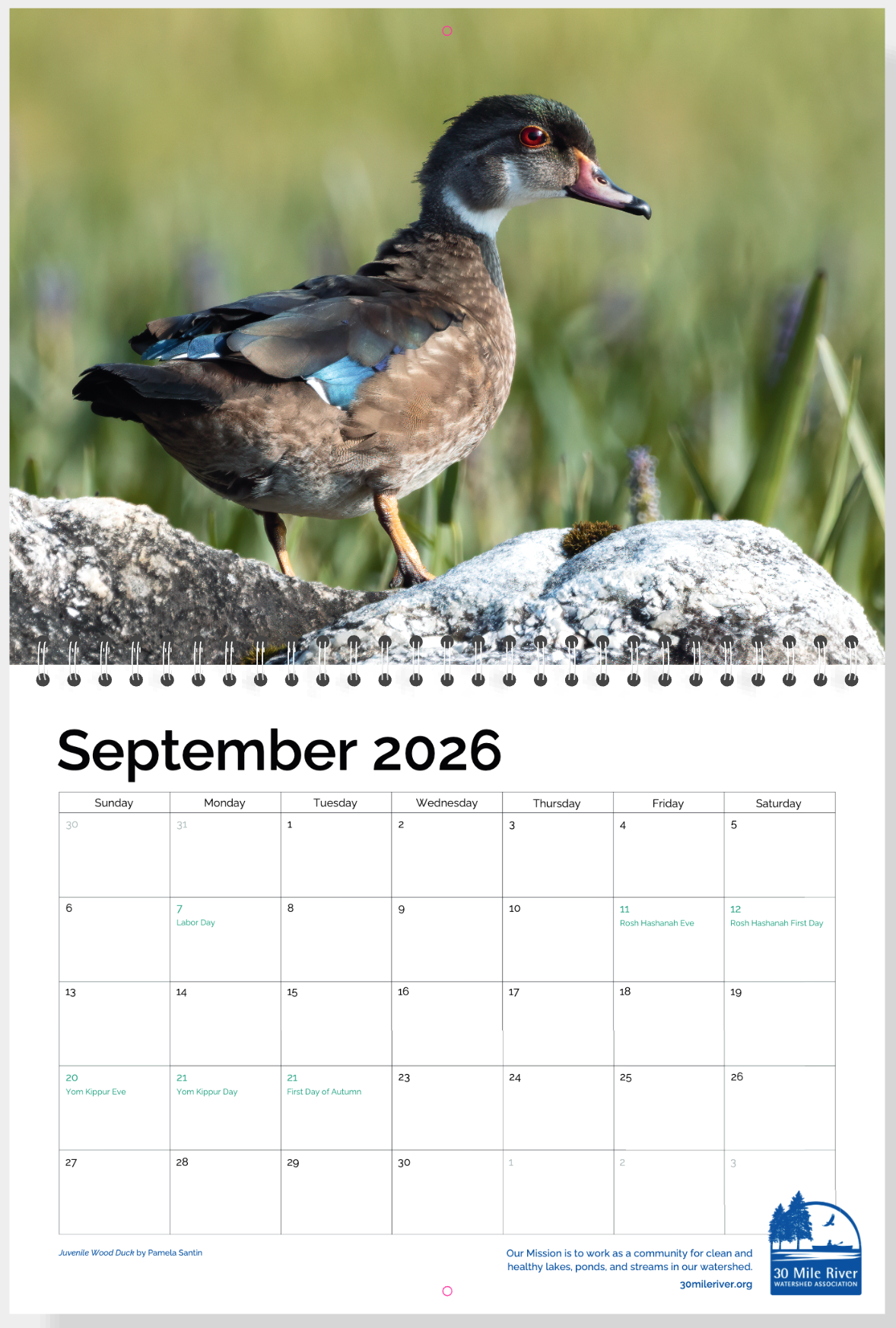 30 Mile River Watershed Calendar, 2026