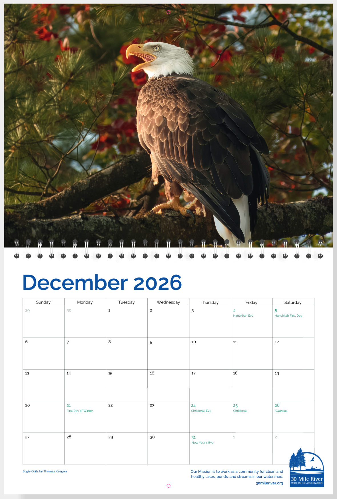 30 Mile River Watershed Calendar, 2026
